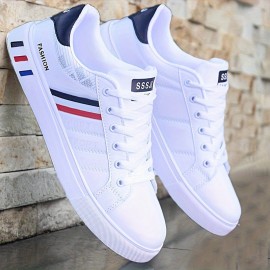 Hot New Men's Skate Shoes Trendy Sneaker Men's Trendy Lace Up White Shoes Outdoor Walking Shoes