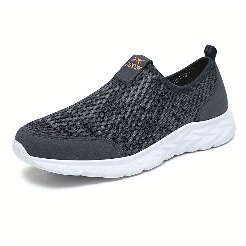 mens casual breathable lightweight mesh slip on walking shoes casual outdoor anti skid sneakers driving shoes details 8