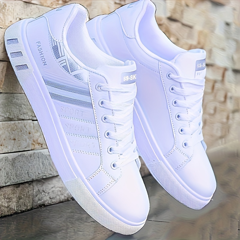 skate shoes, mens skate shoes with good grip lace up pu leather sneakers mens footwear details 7