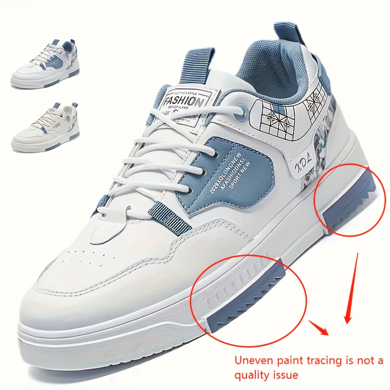 mens skate shoes with good grip breathable lace up sneakers mens footwear details 0