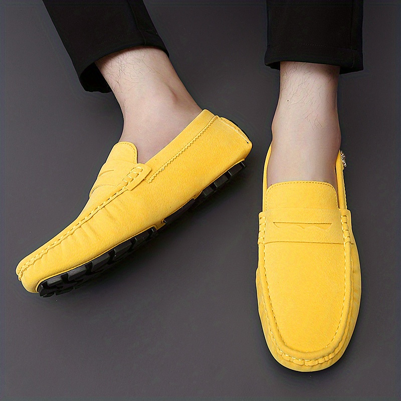 mens moccasins penny loafer shoes driving shoes comfy non slip slip on shoes mens footwear all seasons details 36