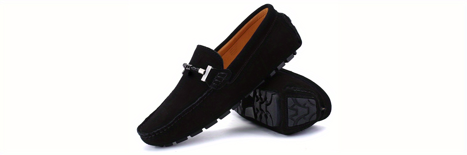 mens trendy slip on loafers casual outdoor walking shoes details 9