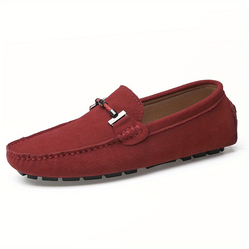 mens trendy slip on loafers casual outdoor walking shoes details 16