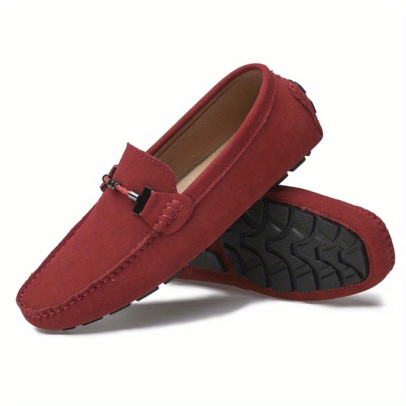 mens trendy slip on loafers casual outdoor walking shoes details 18