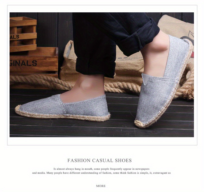 espadrilles loafer shoes, mens espadrilles loafer shoes casual slip on shoes comfortable walking shoes details 4