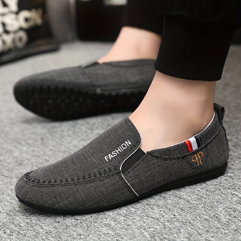 Men s Casual Canvas Loafers, Breathable Lightweight Anti-skid Slip On Shoes For Outdoor Walking Driving, Spring And Summer details 5