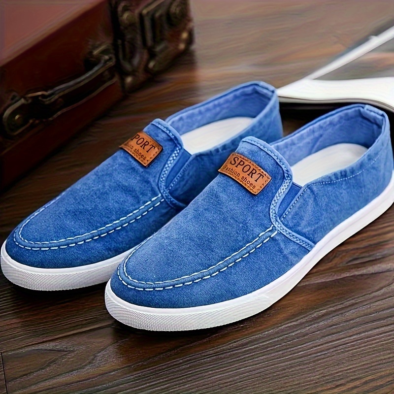 mens casual loafers comfy slip on shoes with rubber sole for walking driving details 4