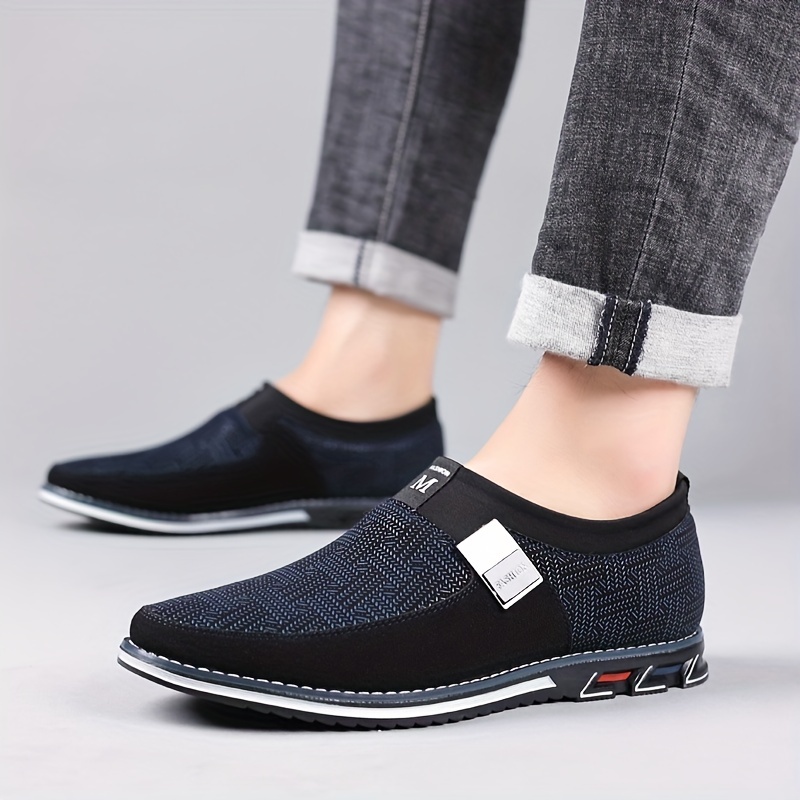 mens smart casual slip on loafers with assorted colors dress up walking shoes details 3